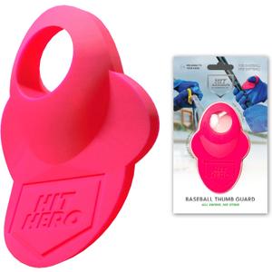 Baseball Thumb Guard, Batters Batting Grip, Finger Guard, Accessory, Batting Protection, Reduce Bat Sting, Hitting Aid (New V2 Pink)