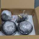 MO&OK Chandelier Set of 3 Vintage Pendant Light Fixture, Black Farmhouse Wooden Metal Chandeliers, Open Frame Hanging Lighting for Diningroom,Bar,Entrance Hall,Kitchen Island Living Room