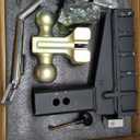 LOCAME Adjustable Trailer Hitch, Fits 2.5-Inch Receiver, 6-Inch Drop/Rise Drop Hitch, 28,000 LBS GTW-Tow Hitch for Heavy Duty Truck, Solid Ball Mount, LC0078