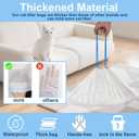 80-Pack 21.6"Opening x 11.8"L Heavy Duty Cat Litter Box Liners for Fsitego & Fumoi Automatic Litter Boxes, Extra Thick Self-Cleaning Litters Box Bags, Cat Litters Bags with Drawstring and Leakproof