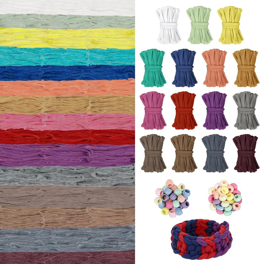 Simsimshine 1500 PCS Weaving Loom Refill Loops for 7-10 Inch Potholder Loom Weaving Loom Bands Flexible Loops Craft Kit for Adults DIY Projects Gifts, 15 Color
