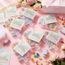 Teyva Daily 24 Sets End of School Year Student Gifts Bulk Clear Ice Cream Shape Boxes with Cards and Gold Ribbons Ice Cream Party Favors Candy Container Graduation Gift Set for Birthday Wedding