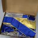 Hotop Set of 8 Christmas Cabinet Ribbon Bows with Pin Christmas Hanging Decoration Christmas Cabinet Door Bows for Kitchen Cabinets Christmas Festive Party Supplies(Blue,Velvet)