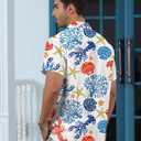 KYKU Hawaiian Shirt for Men: Tropical Summer Beach Short Sleeve Button Down Shirt with Pocket (S)
