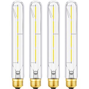 T10 Led Bulbs E26 Dimmable Light Bulb 40 Watt E26 Tube Bulb 5000K Cool White 8.9in LED Light Bulbs 4W T10 Long Light Bulb for Lamp,Wall Scones,120V,400lm,4 Pack
