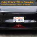 Front License Plate Holder for Tesla 25-26 Model Y Juniper,No Block Camera Visibility,No Drill No Adhesives License Plate Bracket Mounting Kit with Anti-Theft Feature(ONLY Fit Model Y Premium)