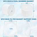 SPX1082CA Pool Skimmer Basket & SPX1082D Basket Support Ring Replacement for Hayward Swimming Pool Skimmer & Aladdin B-152 Skimmer SP1082 SP1083 SP1084 1085 1086 SP1075 1075T 1076 1077 Skimmers Basket