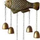 Feng Shui Chinese Traditional Fish Bell Blessing Fortune Hanging Wind Chime W3079