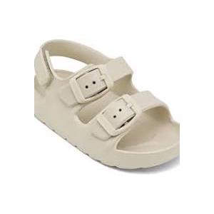 ChayChax Toddler Boys Girls Double Buckle Sandals Children's Adjustable Back Strap Water Sandal White Size 6