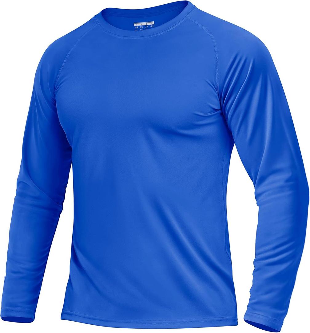 Boladeci Men's UPF 50+ Sun Protection UV SPF Shirts Long Sleeve Lightweight Quick Dry Swim T-Shirts Rash Guard (XX-Large)