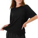 Hanes Women's Originals 2 Piece Lounge, Comfywear Supersoft Boxy T-Shirt & Sleep Shorts Loungewear Set Size L