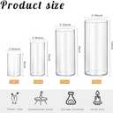 48 Pack Thick Glass Cylinder Vases 4,6,9,12 Inch Tall Clear Flower Vase Hurricane Floating Candle Holder for Table Centerpiece Wedding Home Decor