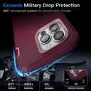 for iPhone 14 Pro Max Case 6.7" with 2 Screen Protector, Full Body Heavy Duty Military Grade Cover, Shockproof/Drop Proof Protection Phone Case (Wine Pink)
