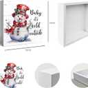 Wooden Box Signs: Baby It's Cold Outside, Snowman Decor, Christmas Signs 5x5 Inch