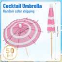 100PCS Cocktail Umbrellas for Drinks, Drink Umbrellas Cocktail, Paper Drink Umbrellas, Mini Drink Umbrellas Toothpicks for Luau Parasols Hawaiian Tiki Party Decorations (Circle)