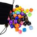 6 Sided Dice Set Translucent & Solid Games Dice Set