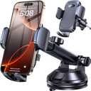 Romuto Car Phone Holder Mount2025 Strongest Suction Phone Mount for Car Cell Phone Holders for Your Car Accessories for Women Men Dash Windshield Vent Truck Stand for iPhone Samsung Camera Mounts (Black)