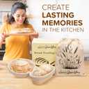 Laura's Green Kitchen Complete Sourdough Starter Kit  Sourdough Bread Baking Supplies with 2 Banneton Bread Proofing Basket, Linen Liners, Bread Lame, 5 Bread Blade for Scoring Dough, Scraper & More