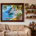 2 x CSZPPQAF Mediterranean Lemon Tree Paint by Numbers for Adults Beginner, Seaside Landscape Paint by Number Kits on Canvas, DIY Oil Painting Watercolor Color by Numbers for Home Wall Decor 12X16inch