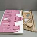 Tonie Shelf Castle for Toniebox,Wall Mounted Tonie Shelf Set,Tonie Figures Tonie Storage,Magnetic Wooden Floating Shelves Compatible with Toniebox for Kids Room (Pink)