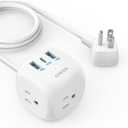 Anker 321 Power Strip with 20W USB C, 3 Outlets and USB C Charging for iPhone 15/15 Plus/15 Pro/15 Pro Max, 10 ft Extension Cord, Power Delivery Charging for Dorm Rooms,Home Office