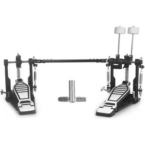Seteol Double Kick Bass Drum Pedal, Heavy-Duty Double Kick Pedal with Twin Chain Drive Percussion Hardware & 4-Sided Beater Heads | Electric Drum Set Double Bass Pedal for Pro Drummers (Double Pedal)