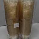 I00000 100 Pack 12 oz Gold Glitter Cups, Clear Disposable Cups, Gold Plastic Wine Glasses Cocktail Glasses Heavy Duty Cups, 12 Ounce Glitter Plastic Tumblers for Party