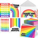 Hadley Designs 54 Bulk Thank You Cards with Envelopes - Teacher Appreciation Cards, Cute Blank Card with Envelopes, Thank You Notes for Teachers, Birthday, Graduation & Small Business
