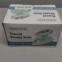 Mini Travel Steam Iron for Clothes with Dual Voltage, Temperature Control, Non-Stick Soleplate and Cord Storage, Ideal for Sewing, Quilting and Handcraft (Upgraded, Misty Green)