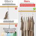 12 Pack Space Saving Hangers for Clothes, Collapsible Metal Hangers Organizer, Clothes Space Savers, Closet Organizers and Storage, Dorm Room Essentials (Silver)