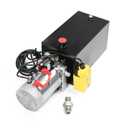 Nakkaa 12V DC Hydraulic Power Device 10 Quart Single Acting Hydraulic Dump Trailer Pump for Lifting and Lowering Dump Trailer Trucks