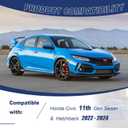 Front Bumper Lip for Honda Civic 11th Gen 2022-2024 PP Front Lip Splitter Spoiler(Matte Black)