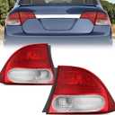 Nilight Taillight Assembly Compatible with 2009 2010 2011 Honda Civic Sedan Hybrid 4 Door Rear Lamp Replacement OE Style Driver and Passenger Side