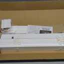 LOTUS & WINDOWARE 2.5-inch Cordless Faux Wood Blind, Plantation Style, 22.5" Wide x 36" Long, Smooth, Bright White  for Living Room, Bedroom, Interior Door Windows