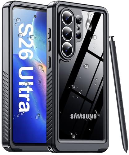 MOZOTER Designed for Samsung Galaxy S26 Ultra Case Waterproof, Military Shockproof Full Body Cover with Built-in Screen & Lens Protector, IP68 Underwater Protection for S26 Ultra 6.9" Black