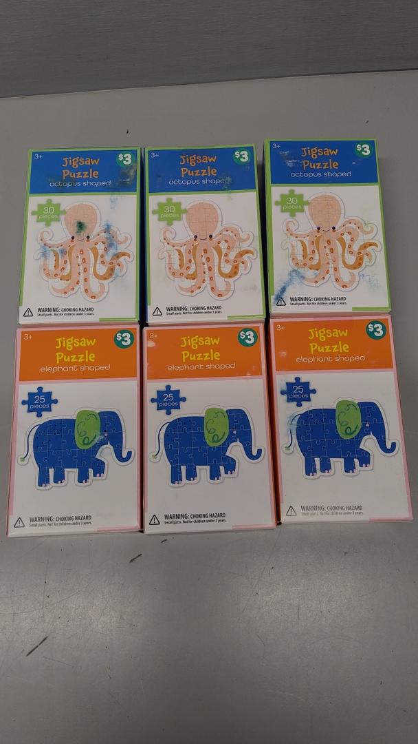 Jigsaw Puzzle Octopus shaped 3+, 6 Pieces