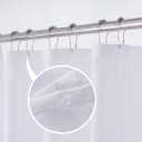 N&Y HOME Fabric Shower Curtain Liner Solid White with Magnets, Hotel Quality, Machine Washable, 72"W x 72"L