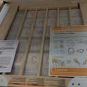 Adjustable 10-Panel Wooden Baby Playpen, 82x55x24 in