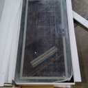 Pamapic Glass Top Vanity Desk with Crystal Handles, 11 Drawers Makeup Vanity with Mirror and Stool, 3 Lighting Modes Dressing Table, Power Outlet, Silent Slides, White (46"*15.7"*56.1")