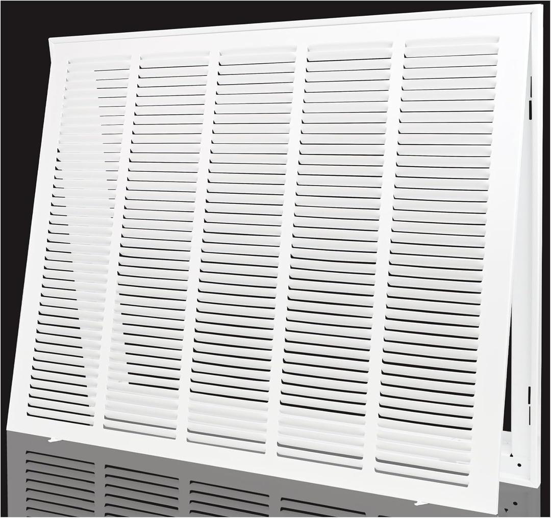Return Air Grille, Air Return Vent Cover Grill for Ceiling and Wall, Steel HVAC A/C Vent Cover Grill Fits Duct Opening 25"W x 20"H,Holds 1" Thick AC Filter