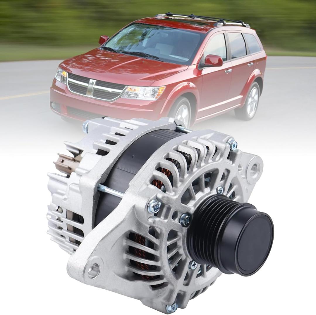 04801490AA Alternator Compatible with 2009-2020 Dodge Journey L4 2.4L Replace# 4801490AD A002TX0281 A2TX0281 4801490AC