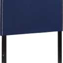Flash Furniture Lexington Upholstered Twin Size Headboard with Accent Nail Trim in Navy Fabric