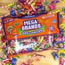 Frankford Mega Variety 2.5 Pound Bulk Candy Bag with Warheads, Fruity Chews, Sour Balls, Lollipops, Double Bubble Gum, and Smarties, Over 225 Pieces, NO BBD