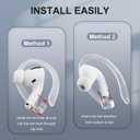 AirPods Ear Hooks - Upgraded Anti Slip Sports Clip Hooks for AirPods 1, 2, 3, 4, Pro and Pro 2 Transparent