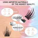 3 x NINGLASH Royale Lash Clusters Kit Wispy DIY Eyelash Extension, 2 Styles 154pcs Individual Natural Lashes Spikes Cluster Eyelashes Lash Bond and Seal Remover Tweezer Comb Brush