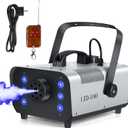DMX 1000W Fog Machine with Wireless Remote Control, Smoke & Haze Machine with 6 LED RGB Light for Atmosphere, Theatrical, Halloween, Party, Stage Effects, and Wedding (Extra Large)