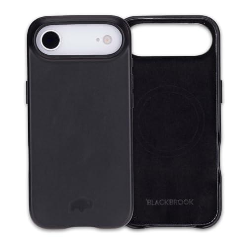 BLACKBROOK Leather Case for iPhone Air – Arden Handcrafted Slim Snap-On Cover, Full Grain Leather, MagSafe Compatible, Camera & Screen Protection, Elegant Gift Box Black
