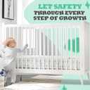 Breathable Crib Mesh Liner, 11" H (28cm) Essential 3mm Mesh, Protects Baby Legs and Arms, Grey