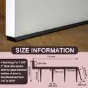 2 Pcs 4 Feet Black Vinyl Door Bottom Adjustable Weatherstrip Door Bottom with Drip Cap Weatherproof Under Doors Seal for Gaps from 1/4'' to 9/16'' for 1 3/4'' to 2'' Thick Doors