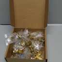 Ravinte 15 Pack Solid Knobs Kitchen Cabinet Round Pulls Dresser Handles Gold Cupboard Hardware Brushed Brass Door Drawer Knobs